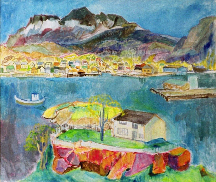 ©1990, Amy Berg, Lofoten, Norway. Oil on canvas, 23 1/4 x 27 1/8 in. (59 x 69 cm).