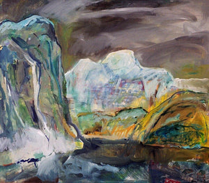 ©1996, Amy Berg, Geiranger Fjord, Norway. Oil on canvas, 24 3/8 x 27 7/8 in. (62 x 71 cm).