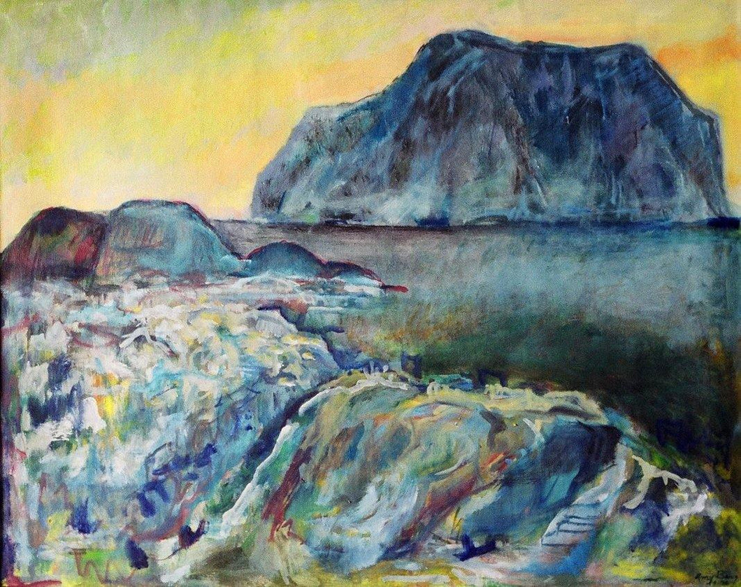 ©1998, Amy Berg, Aalesund and Godøya from Aksla, Norway. Oil on canvas, 23 1/4 x 27 1/8 in. (59 x 69 cm).