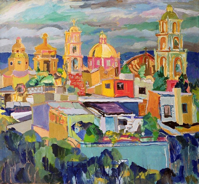 ©1975, Amy Berg, San Miguel de Allende - Churches. Oil on canvas, 26 x 28 5/8 in. (66 x 73 cm).